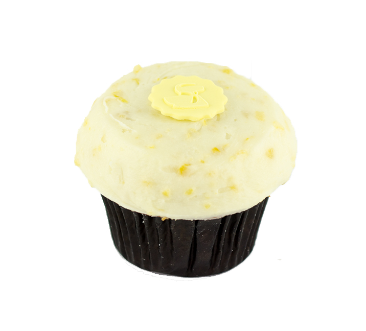 We bake our cupcakes fresh daily. (Shown: Lemon Cupcake cupcakes.)