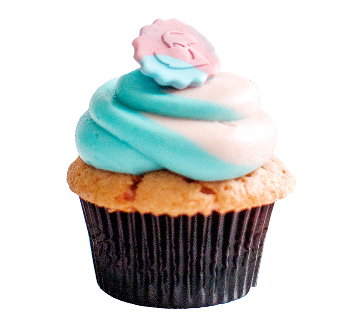 We bake our cupcakes fresh daily. (Shown: Cotton Candy Cupcake cupcakes.)