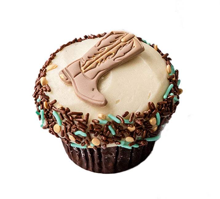 We bake our cupcakes fresh daily. (Shown: Rodeo Confetti cupcakes.)