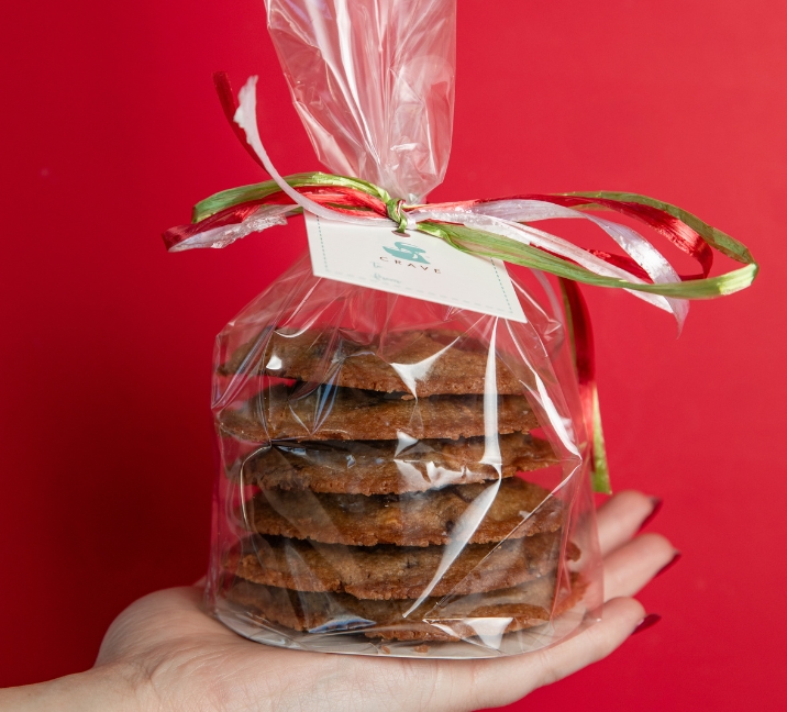 We bake our cupcakes fresh daily. (Shown: Sea Salted Caramel Cookie Pack cupcakes.)