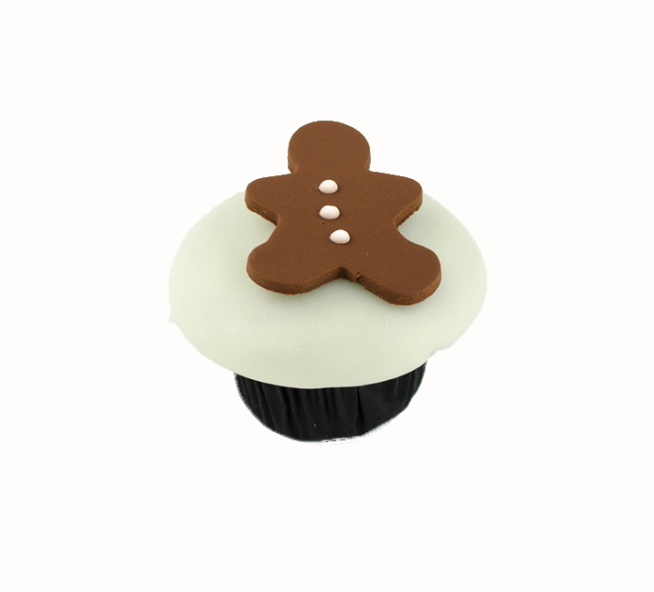 We bake our cupcakes fresh daily. (Shown: Gingerbread  cupcakes.)