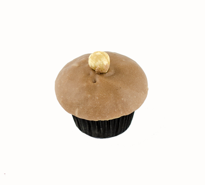 We bake our cupcakes fresh daily. (Shown: Nutella  cupcakes.)