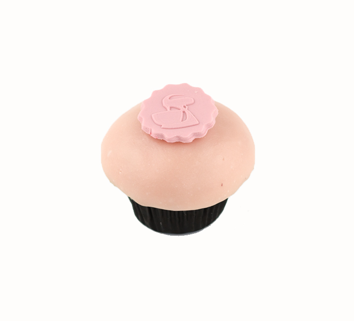 We bake our cupcakes fresh daily. (Shown: Strawberry cupcakes.)