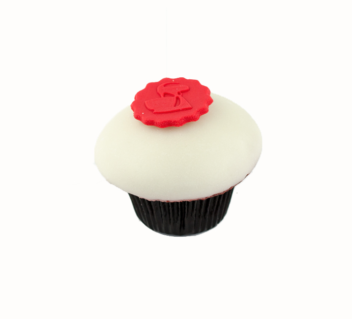 We bake our cupcakes fresh daily. (Shown: Red Velvet cupcakes.)