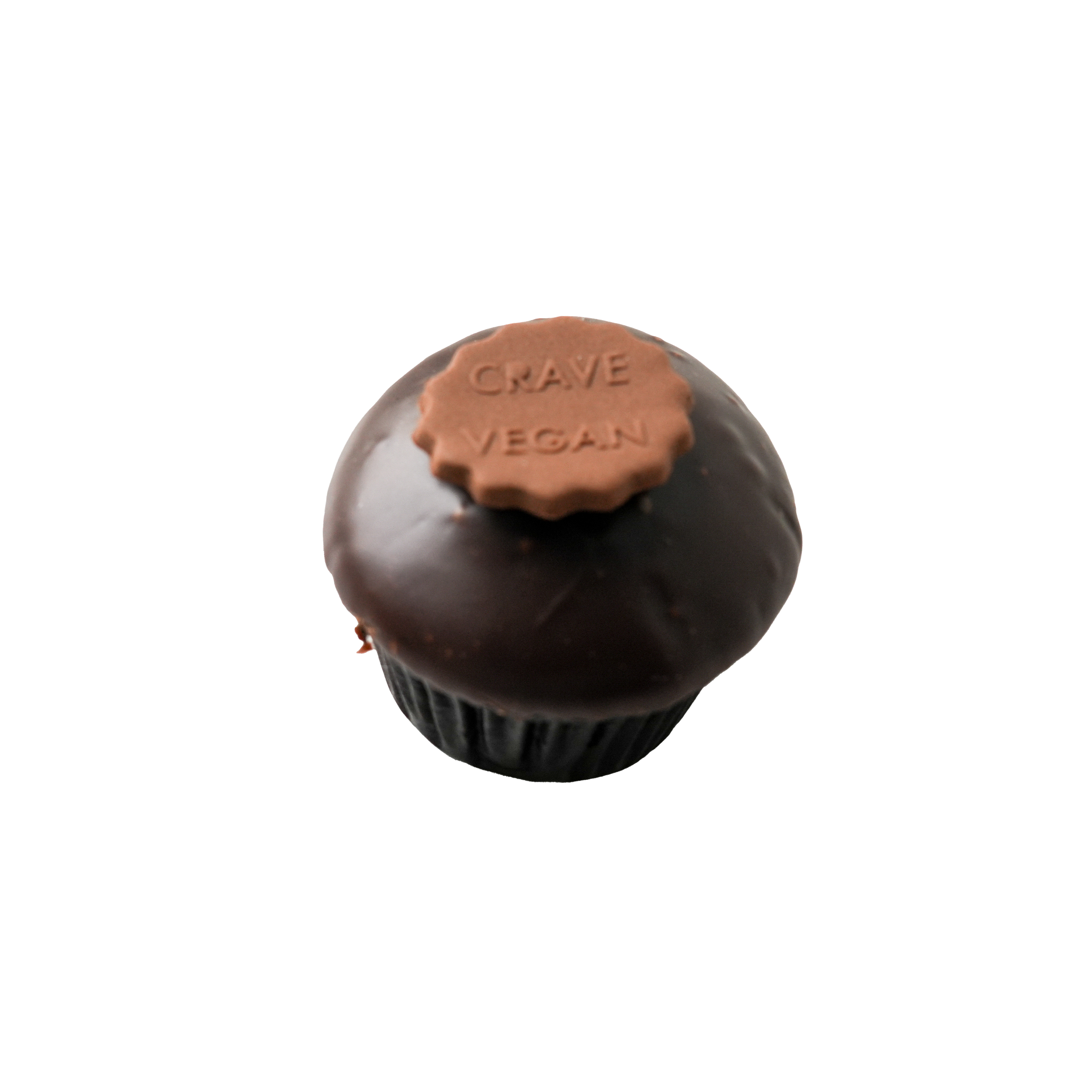 We bake our cupcakes fresh daily. (Shown: Vegan Dark Chocolate cupcakes.)